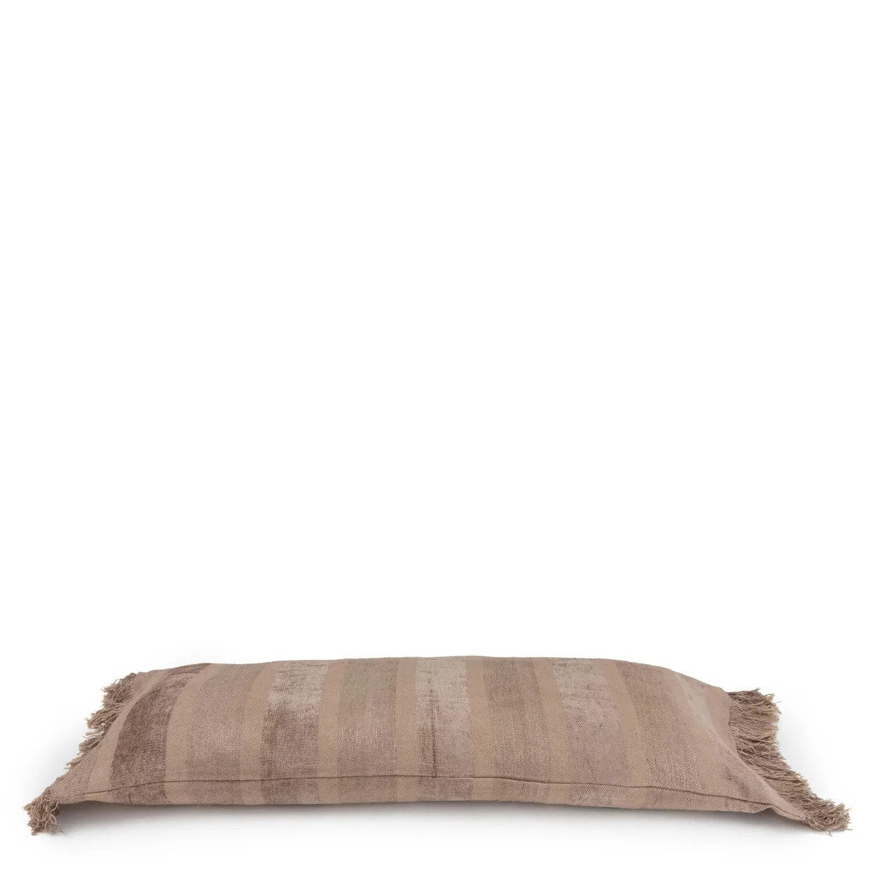 Housse de coussin Oh My Gee en velours taupe rayé 35x100 cm, vue 6