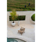Housse de coussin Raffia Stamp en coton et raphia 50x50 cm, vue 4