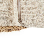 Housse de coussin Raffia Stamp en coton et raphia 50x50 cm, vue 6