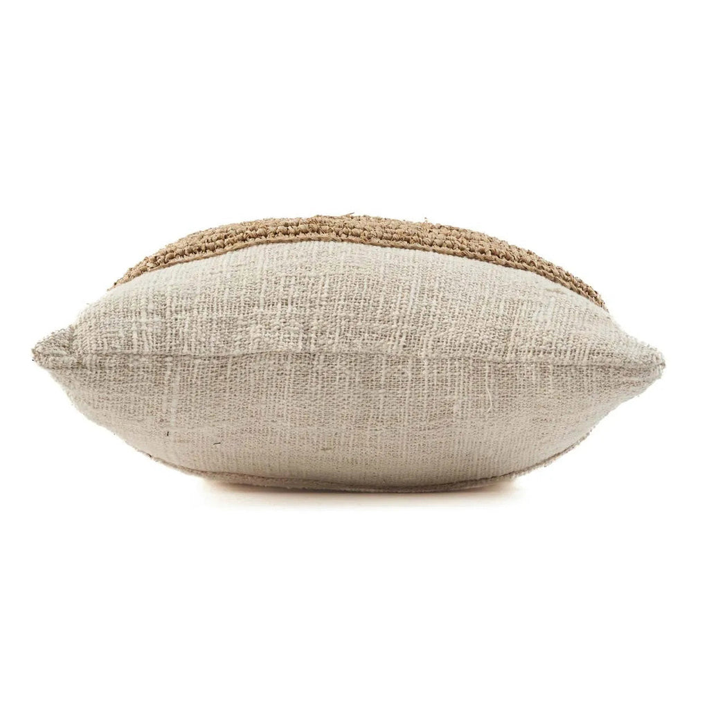 Housse de coussin Raffia Stamp en coton et raphia 50x50 cm, vue 8