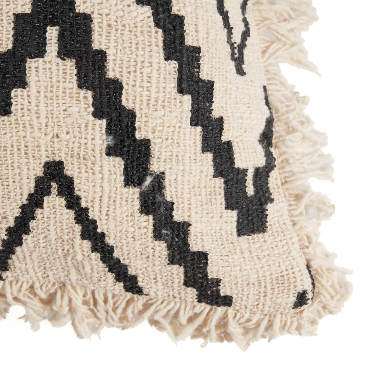 Housse de coussin Sahara Diamond en coton écru 50x50 cm, vue 7