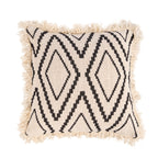 Housse de coussin Sahara Diamond en coton écru 50x50 cm
