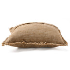 Housse de coussin Sahara Fringe en lin caramel 50x50 cm, vue 4