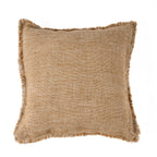 Housse de coussin Sahara Fringe en lin caramel 50x50 cm, vue 5