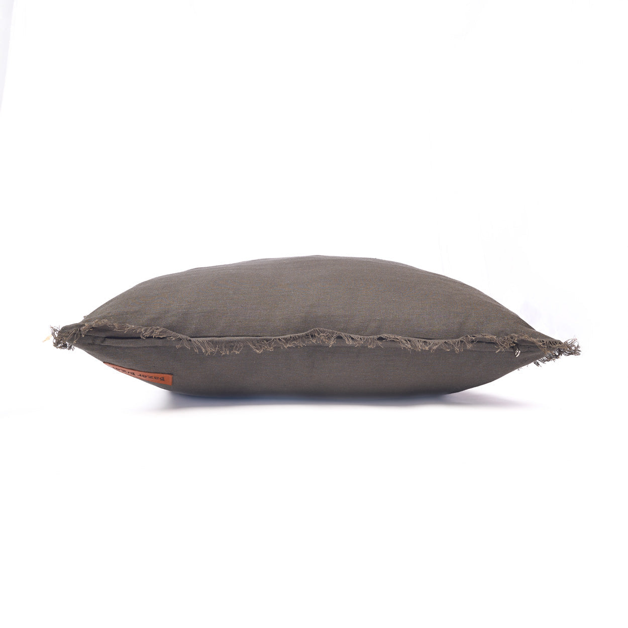 Housse de coussin Smoky Vibe en lin taupe 50x50 cm, vue 5