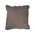Housse de coussin Smoky Vibe en lin taupe 50x50 cm