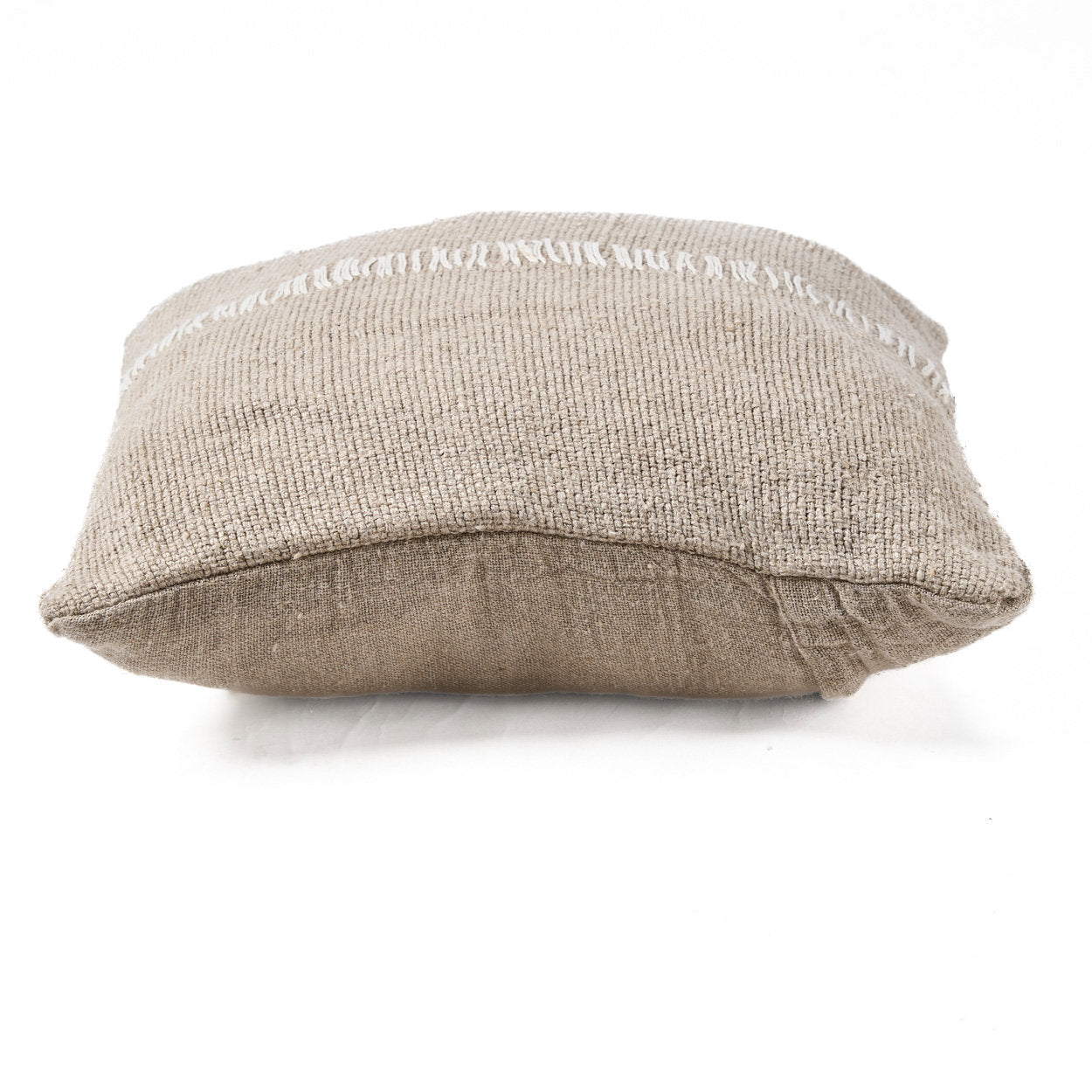 Housse de coussin Stitch en lin naturel 50x50 cm, vue 4