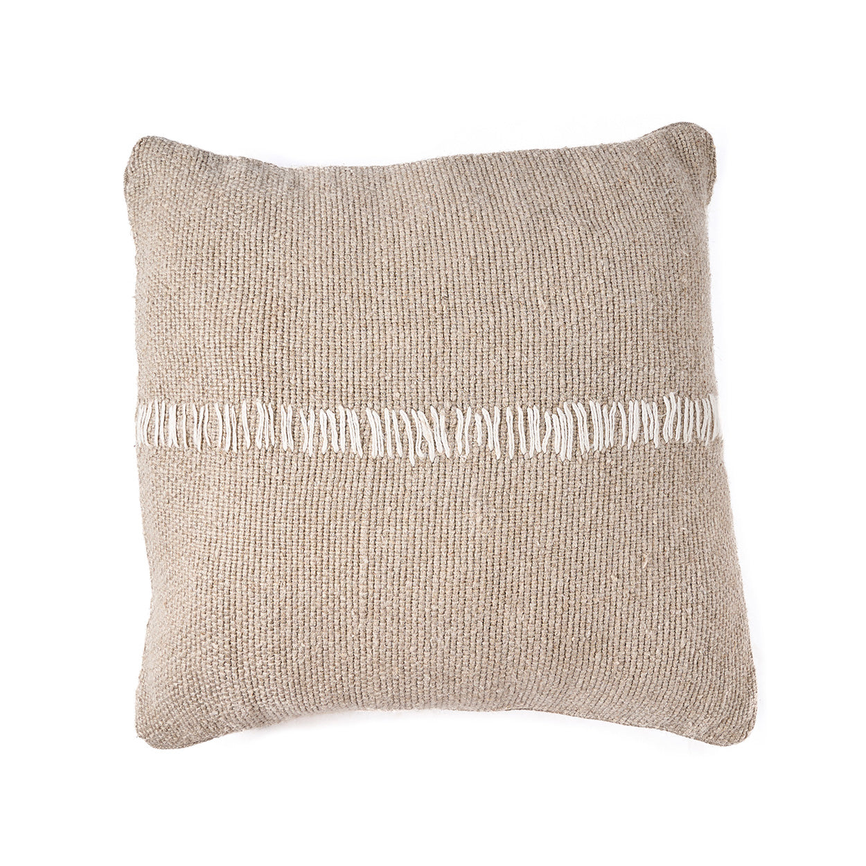 Housse de coussin Stitch en lin naturel 50x50 cm
