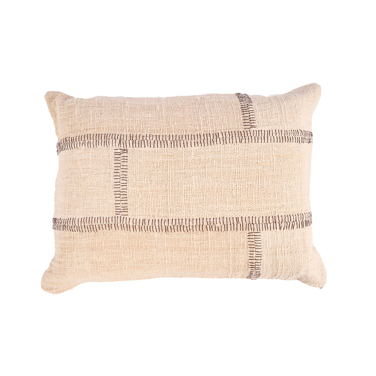 Housse de coussin Stonepath en coton écru 50x70 cm