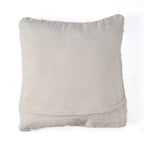 Housse de coussin Threads en lin blanc et naturel 50x50 cm, vue 7