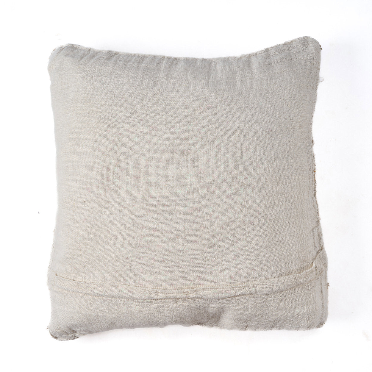 Housse de coussin Threads en lin blanc et naturel 50x50 cm, vue 7