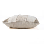 Housse de coussin Threads en lin blanc et naturel 50x50 cm, vue 8