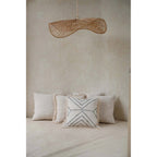 Housse de coussin Tribal en coton écru 50x50 cm, vue 3