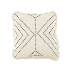 Housse de coussin Tribal en coton écru 50x50 cm