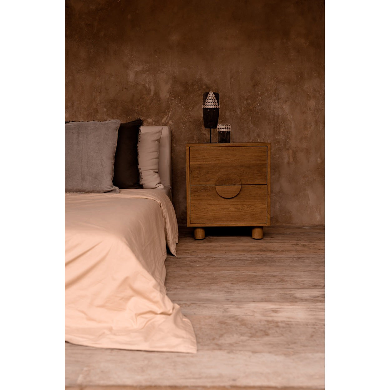 Housse de coussin Velvet Crush en velours gris perle 50x50 cm, vue 3