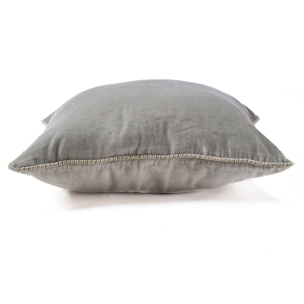 Housse de coussin Velvet Crush en velours gris perle 50x50 cm, vue 5