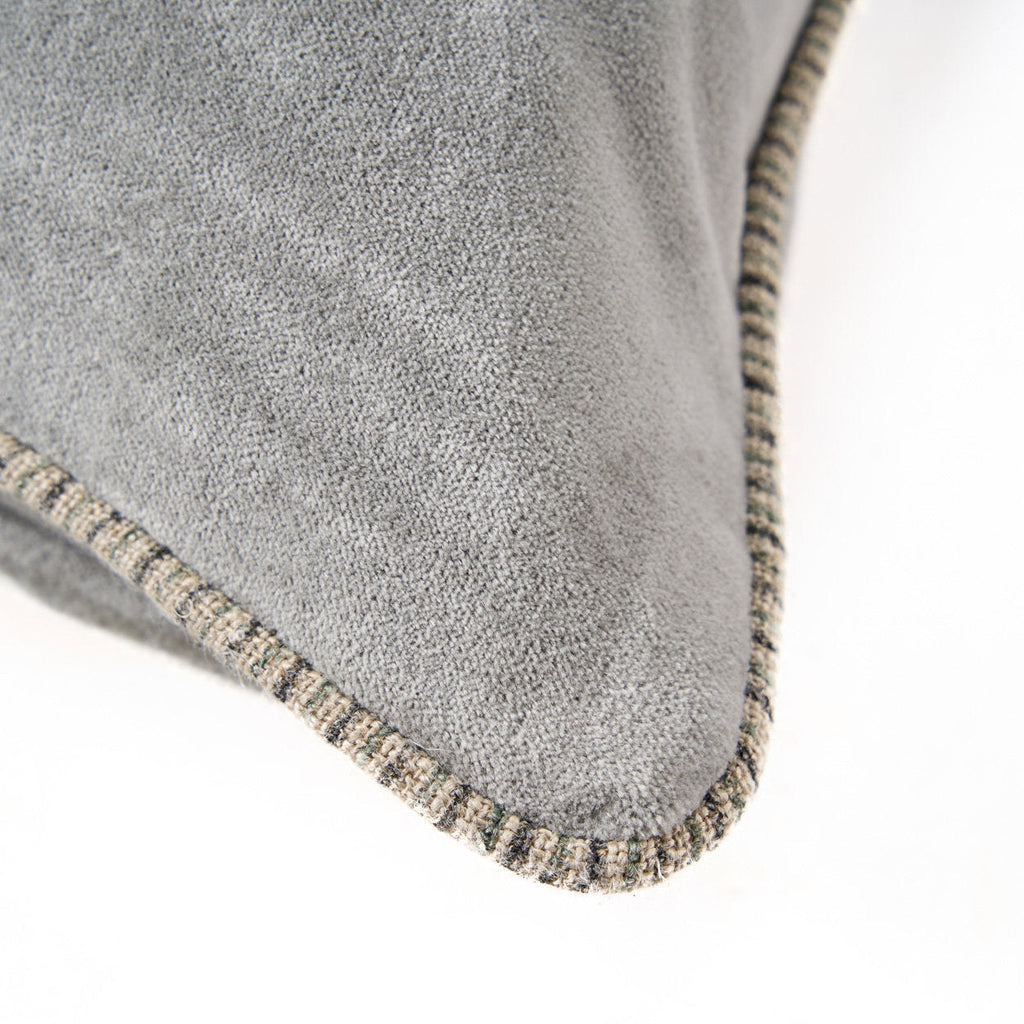 Housse de coussin Velvet Crush en velours gris perle 50x50 cm, vue 6