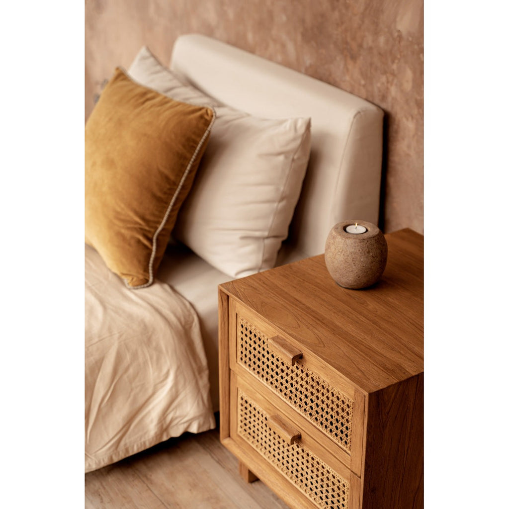 Housse de coussin Velvet Crush en velours jaune moutarde 50x50 cm, vue 3