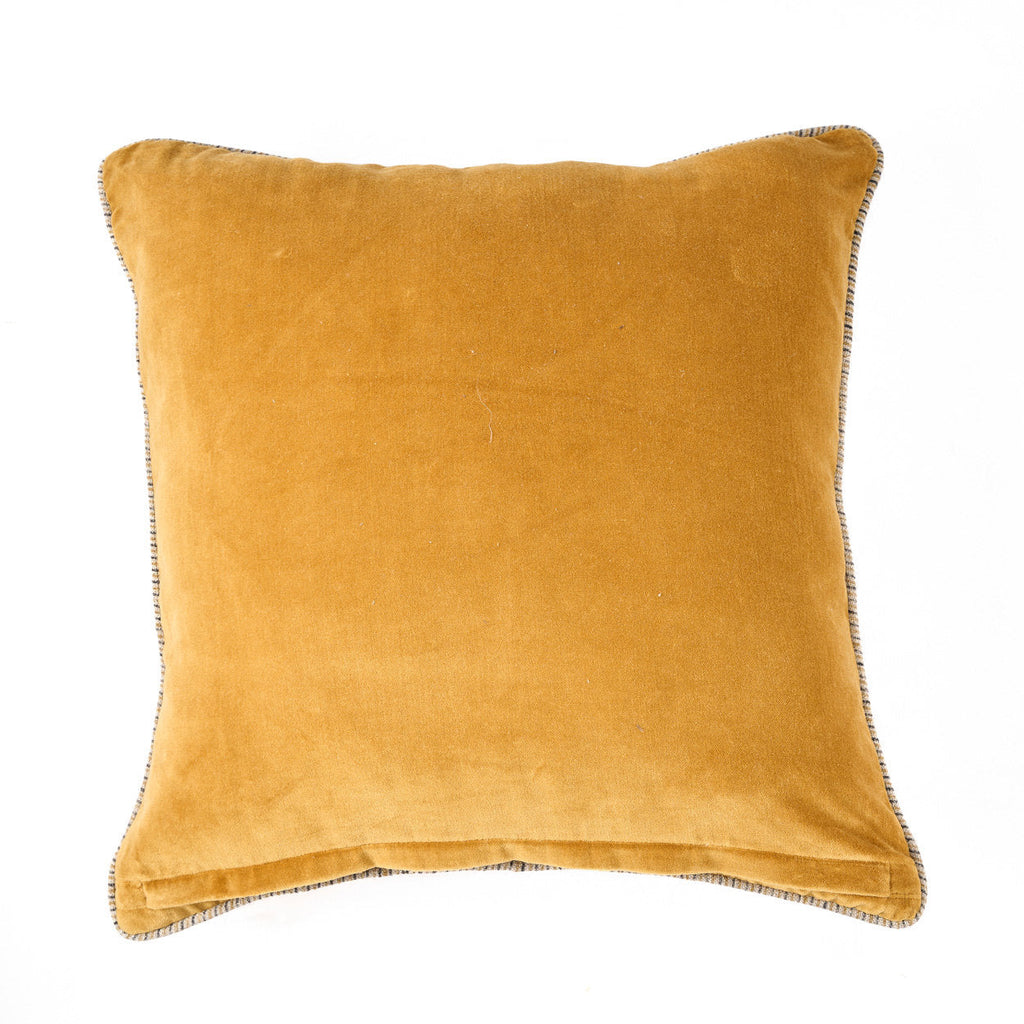 Housse de coussin Velvet Crush en velours jaune moutarde 50x50 cm, vue 6