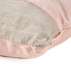 Housse de coussin Velvet Divorce en lin et velours rose 30x50 cm, vue 4