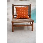 Housse de coussin Zillion Kiss en coton orange terre cuite 50x50 cm en situation