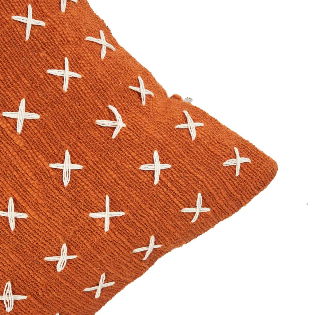 Housse de coussin Zillion Kiss en coton orange terre cuite 50x50 cm, vue 5