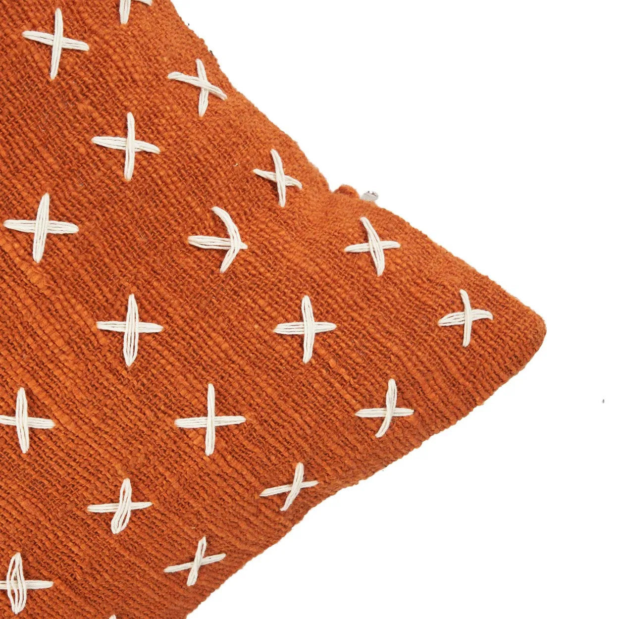 Housse de coussin Zillion Kiss en coton orange terre cuite 50x50 cm, vue 5