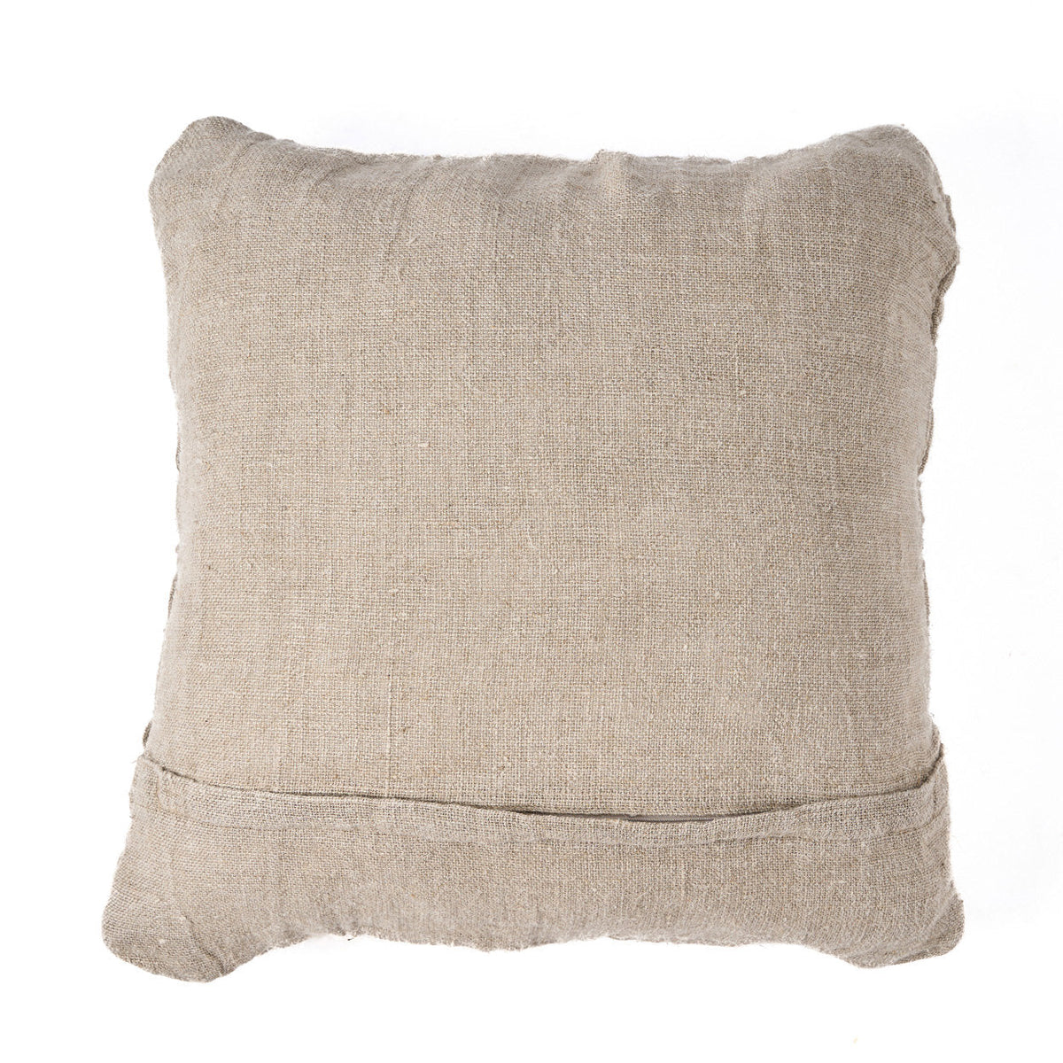 Dos en lin naturel uni de la housse de coussin Crosier avec sa fermeture
