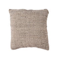 Housse de coussin Grain en lin chiné écru et anthracite vue de face avec sa glissière sur le bord haut
