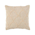 Housse de coussin Sahara en coton écru vue de face avec ses arches touffetées en relief