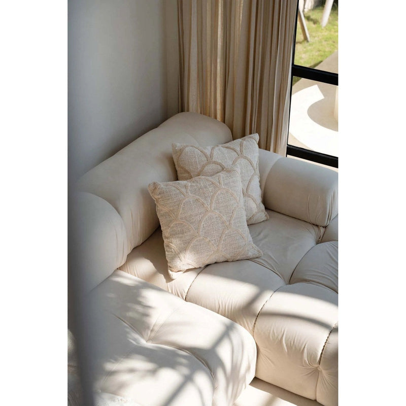 Dimensions Housse de coussin Sahara en coton écru 50x50 cm
