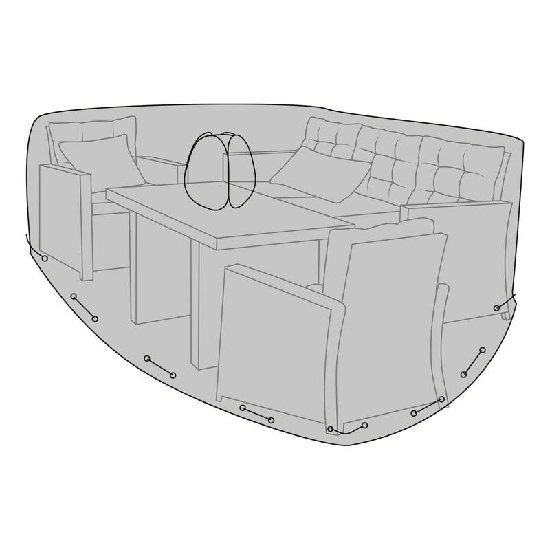 Dimensions Luxury Cover Garden Furniture Protective Cover — Black Polyester 210×180 cm
