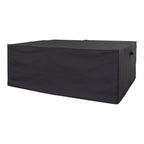 Housse de protection Luxury Cover noire en forme de caisson vue de trois quarts