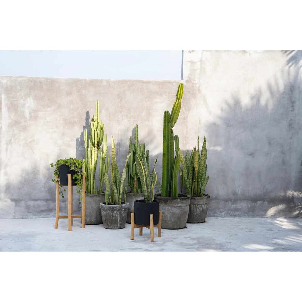 Jardinière Charcoal en terre cuite sur sellette 36 cm, vue 3