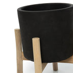 Jardinière Charcoal en terre cuite sur sellette 36 cm, vue 7