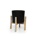 Jardinière Charcoal en terre cuite sur sellette 36 cm