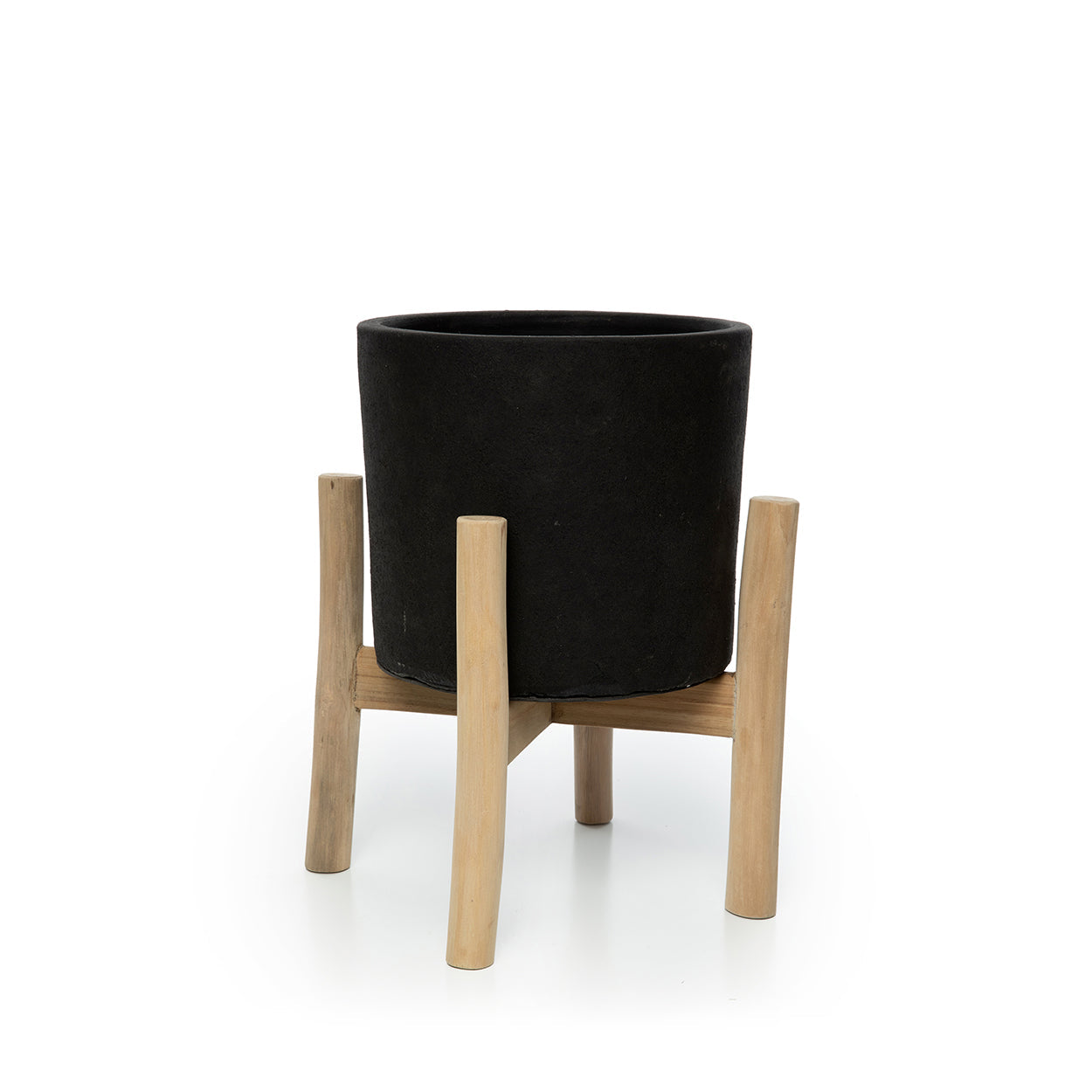 Jardinière Charcoal en terre cuite sur sellette 36 cm