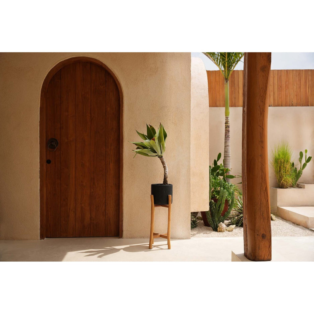 Jardinière Charcoal en terre cuite sur sellette 68 cm, vue 4