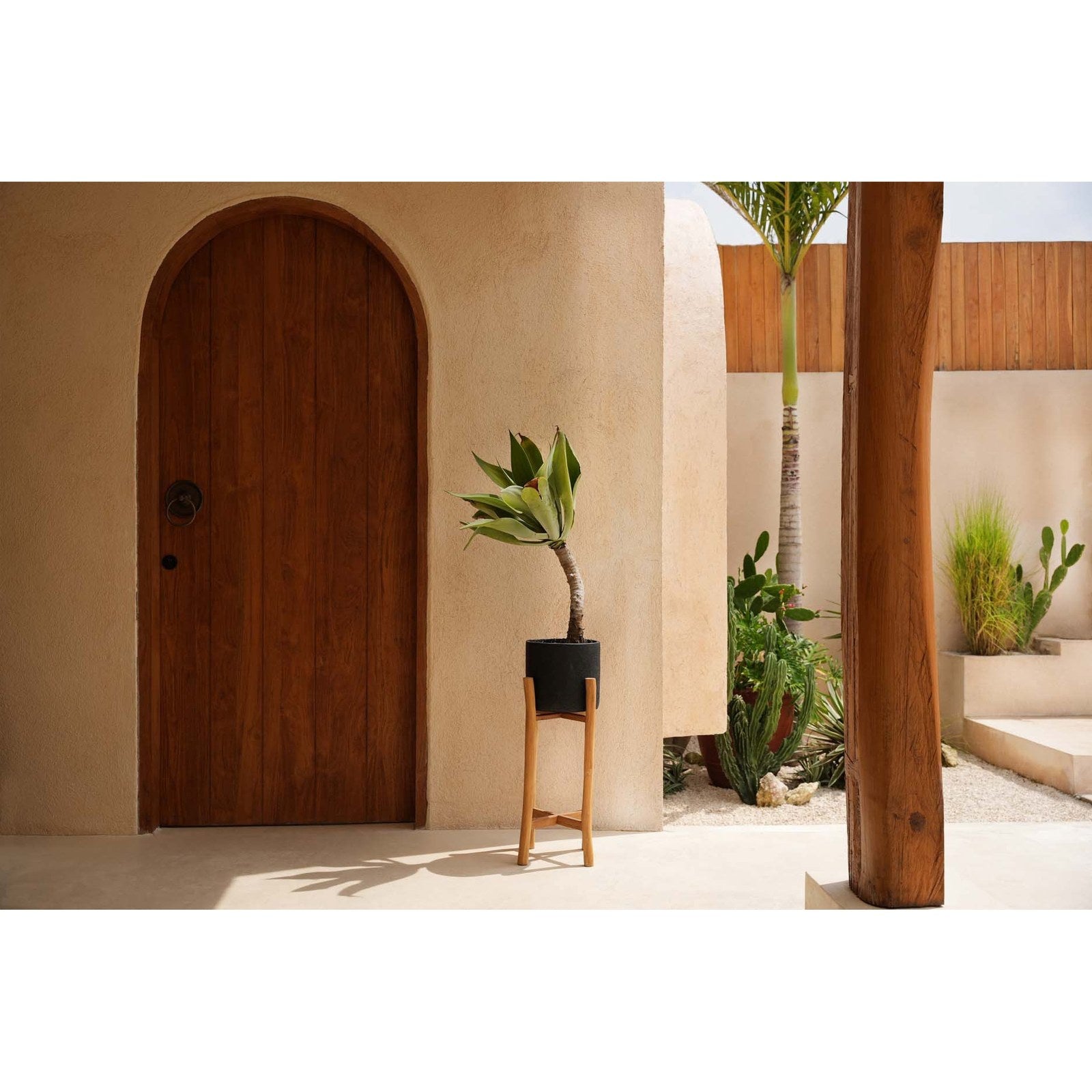 Jardinière Charcoal en terre cuite sur sellette 68 cm, vue 4
