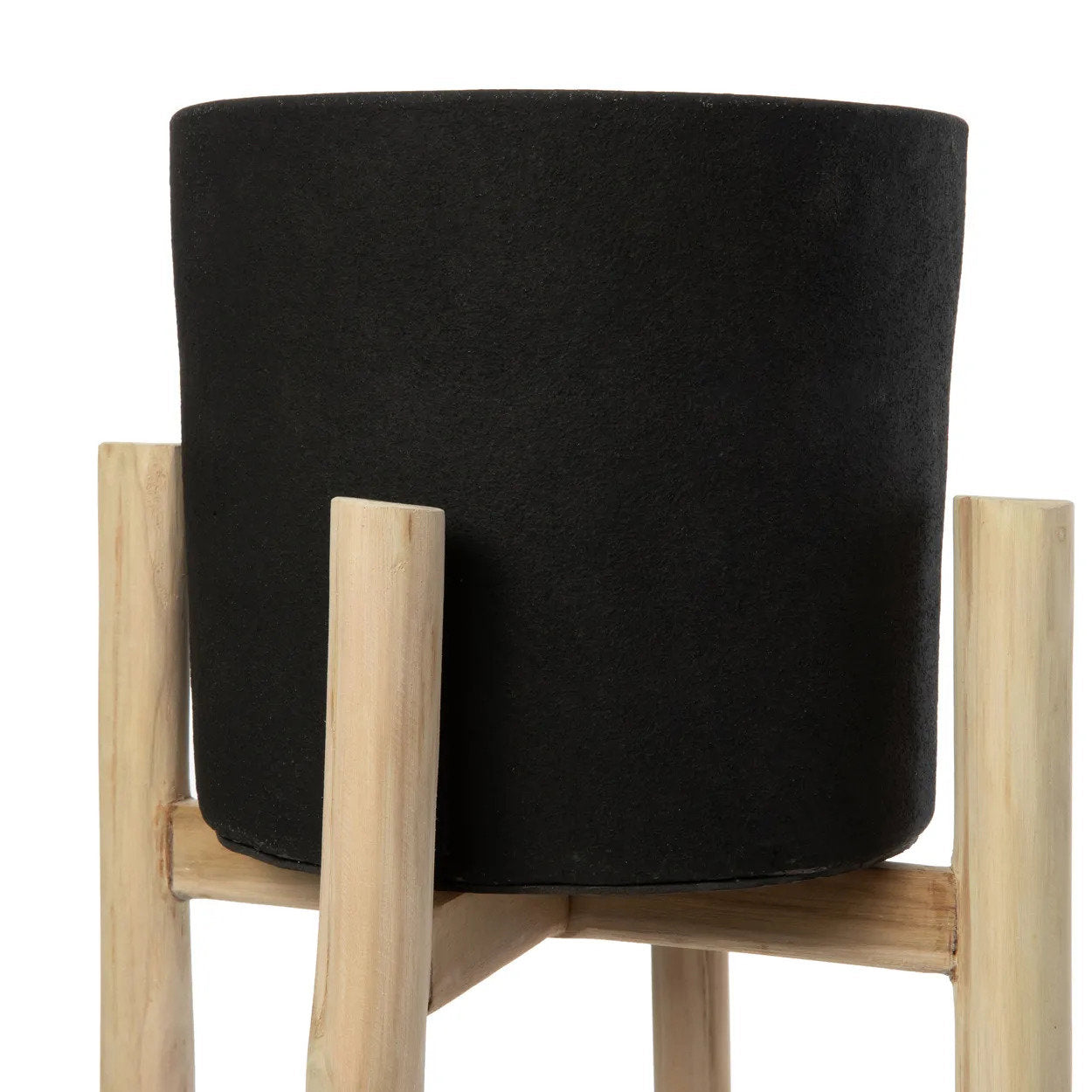 Jardinière Charcoal en terre cuite sur sellette 68 cm, vue 6