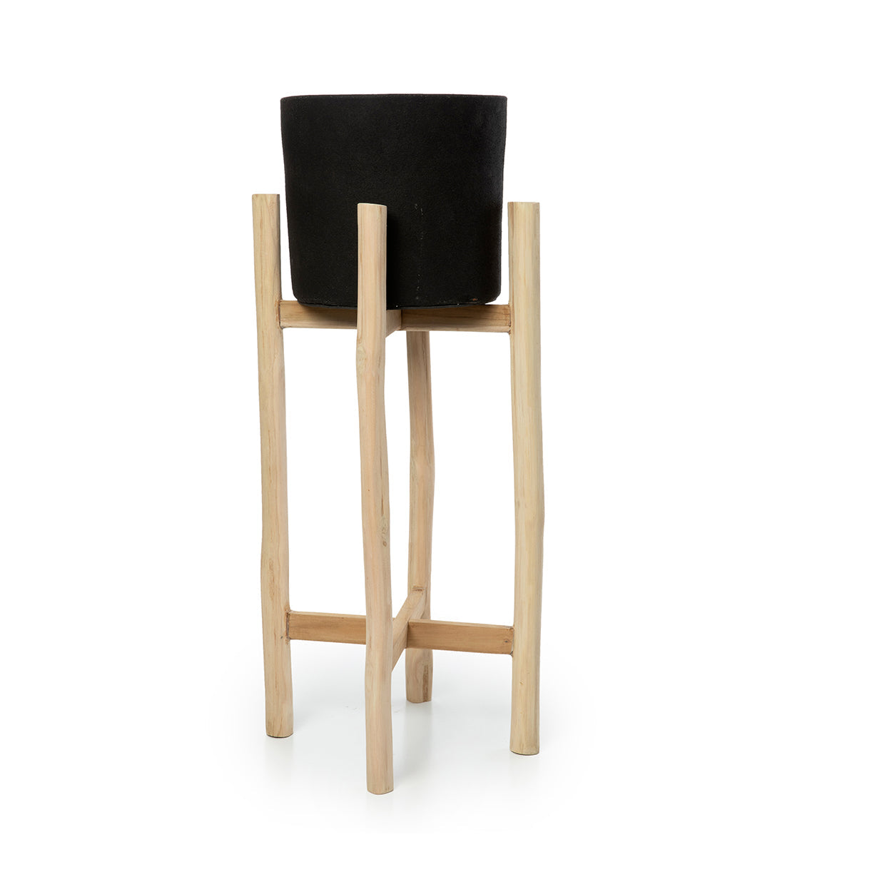 Jardinière Charcoal en terre cuite sur sellette 68 cm