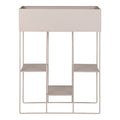 Jardinière étagère Rabo sable acier 3 tablettes 60x80 cm fond blanc