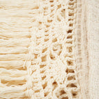 Jeté de lit Gypsy en coton écru à frange macramé 135 x 270 cm, vue 5