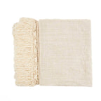 Jeté de lit Gypsy en coton écru à frange macramé 135 x 270 cm, vue 8