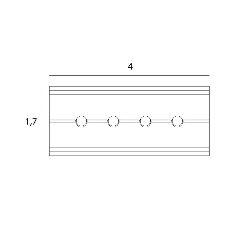 Dimensions Jonction mécanique Micro11 pour rail encastré noir