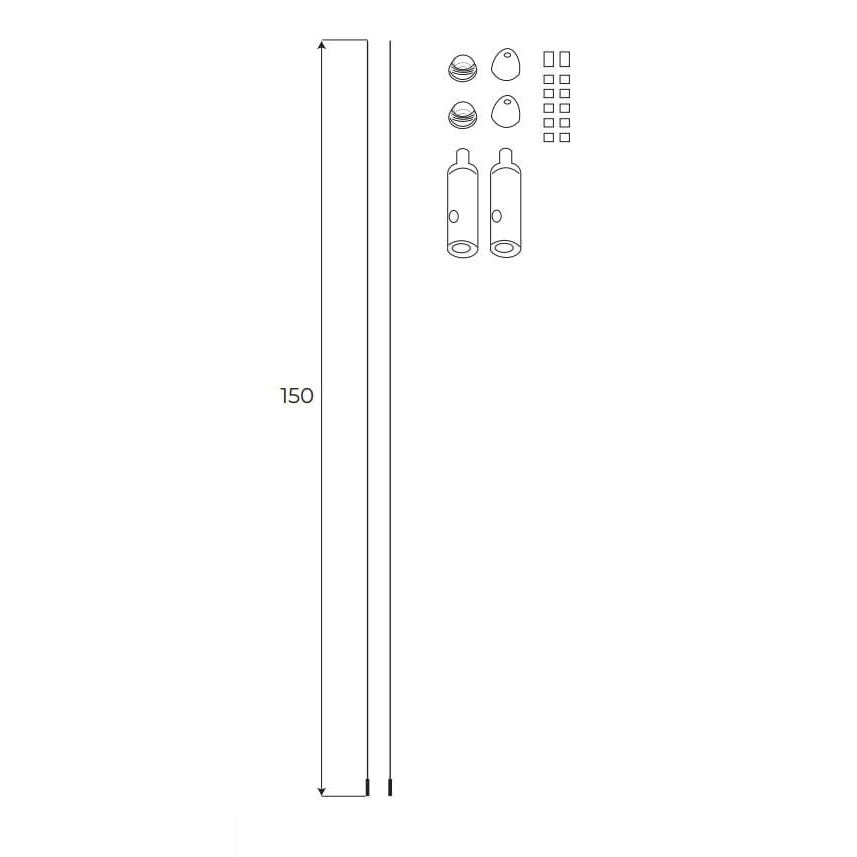 Kit de suspension Magnetic blanc, vue 2
