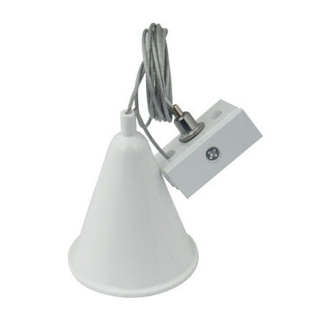 Kit de suspension par câble 2 m pour rail triphasé blanc