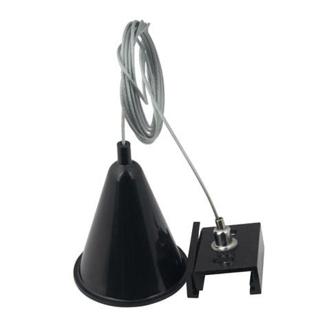 Kit de suspension par câble 2 m pour rail triphasé noir