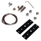 Kit de suspension Magnetic Métal noir avec deux câbles d'acier serre-câbles visserie clé et platines noires