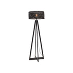 Lampadaire 4 pieds Java bambou noir 50 cm E27